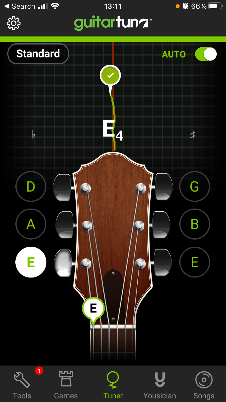 How to Use a Guitar Tuner Guitar Tuna Free App Untidy Music