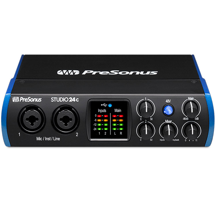 Presonus STUDIO 24C Interfaz de Audio USBC para grabación.