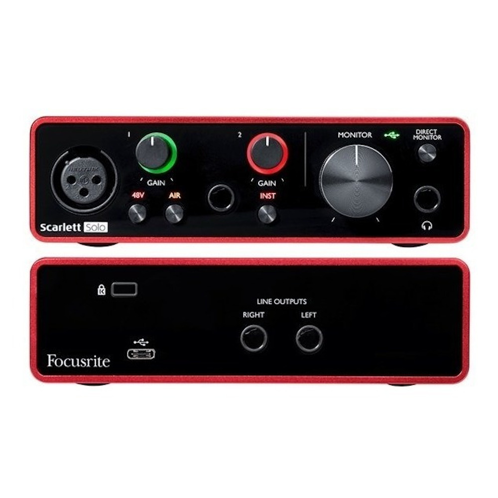 Scarlett SOLO de Focusrite 3ra generación Interfaz de audio