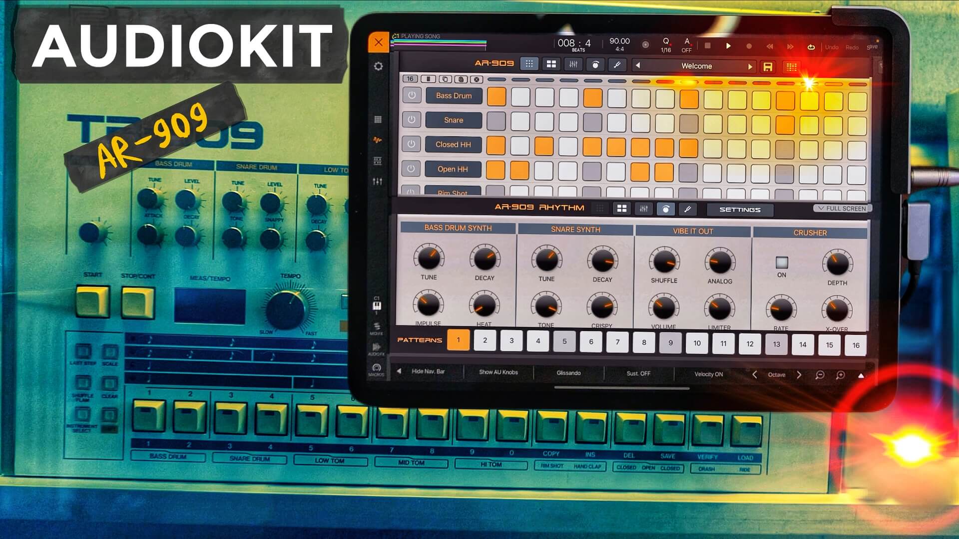 Analog Rhythm 909 Drum Machine Released AudioKit Pro