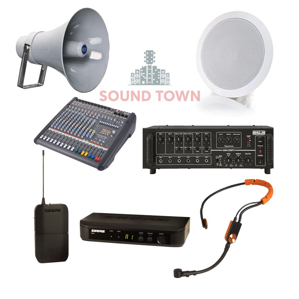 Mosque Sound System Buy best brands Dynacord, Toa, Ahuja, Shure