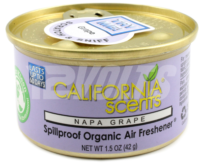 California Scents Organic Spill Proof Air Freshener Napa Grape