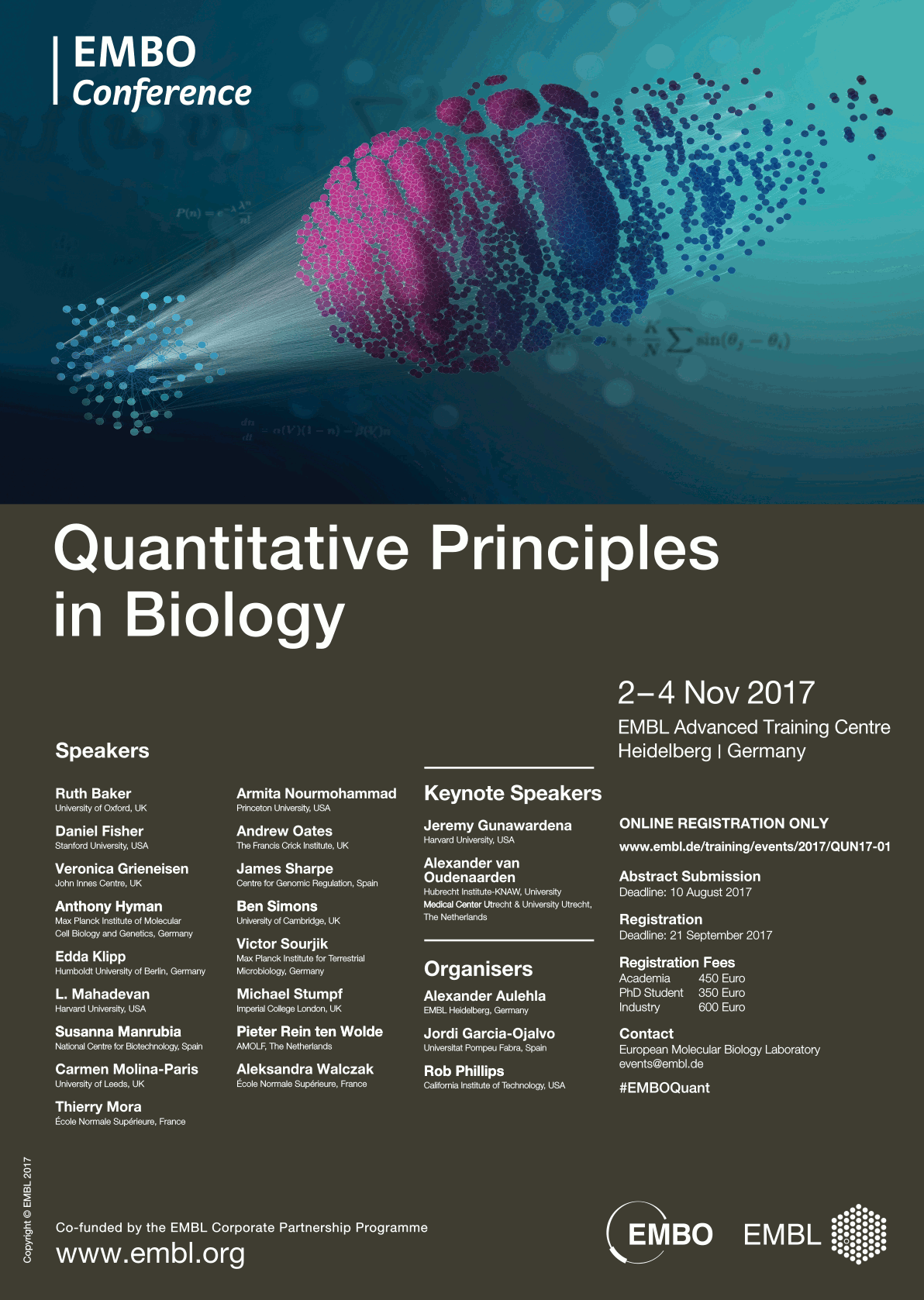 EMBO Conference Quantitative Principles in Biology — October 23rd