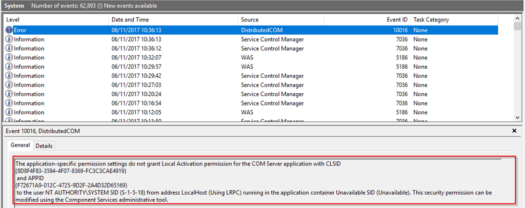 Windows Server 2016 – DCOM Error Event ID 10016 | audministrator