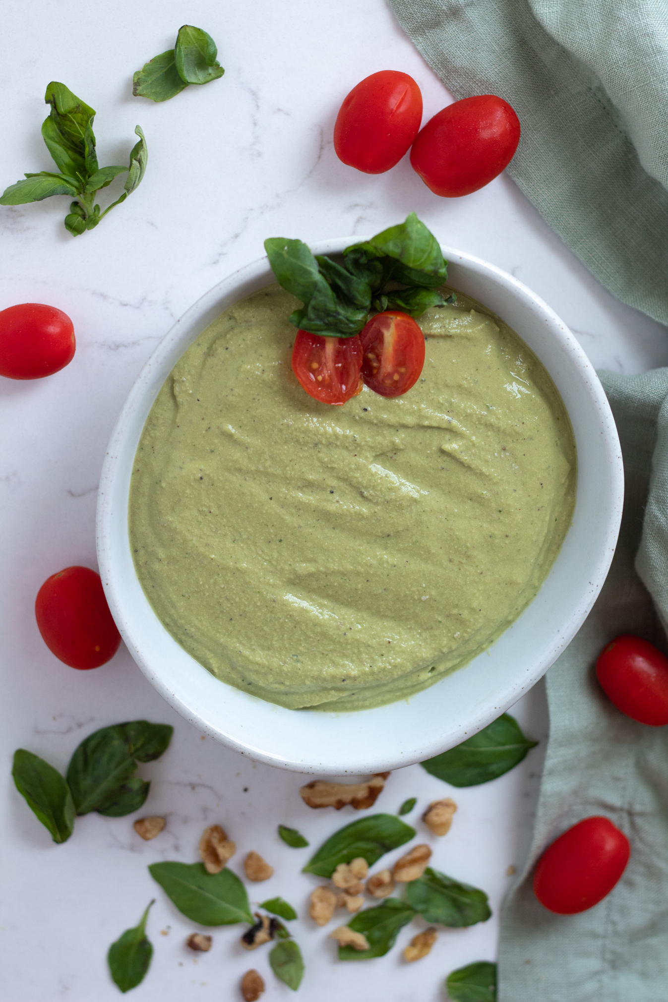 Basil Pesto Hummus — Audra's Appetite