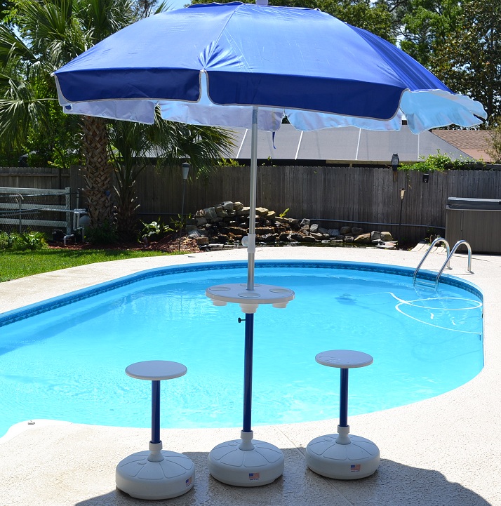 Relaxation Station Swimming Pool Umbrella Table AugHog Products AHP