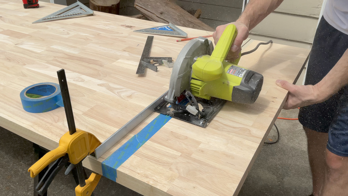 DIY Butcher Block Kitchen Island August Pine