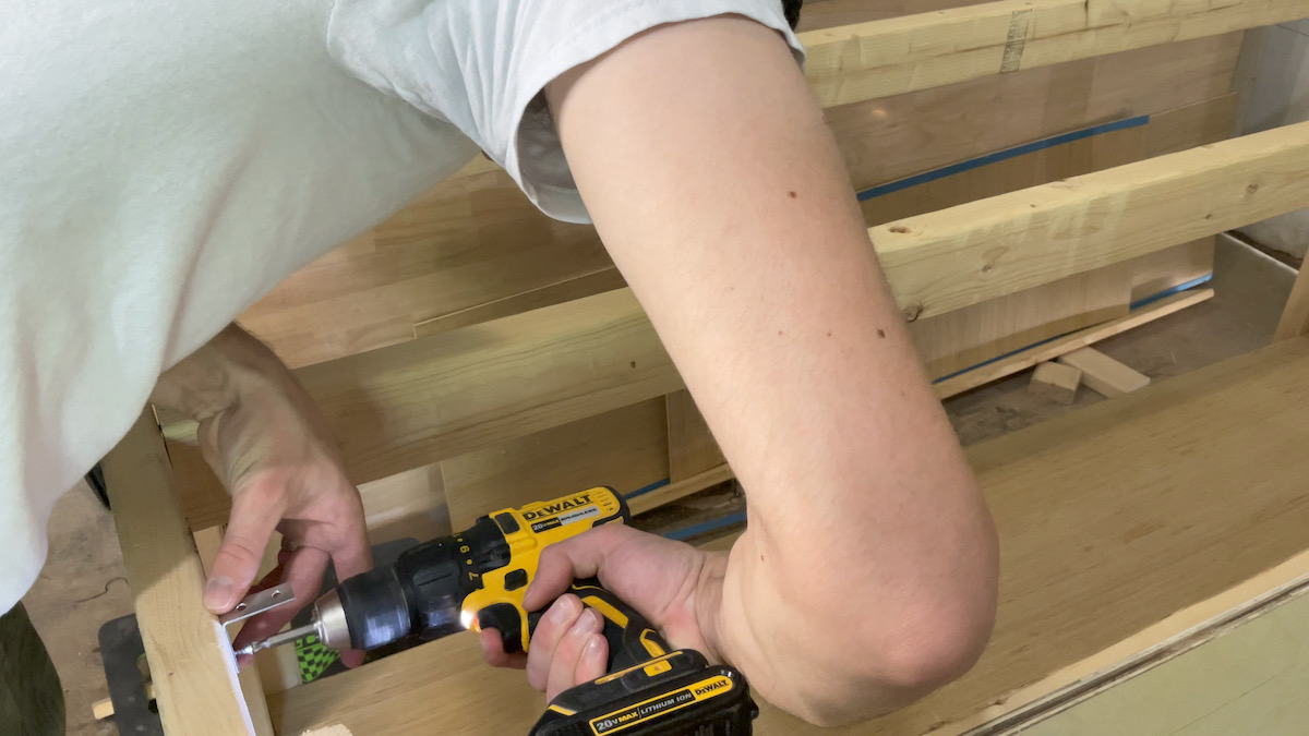 Easy 2x4 Workbench with Retractable Casters August Pine