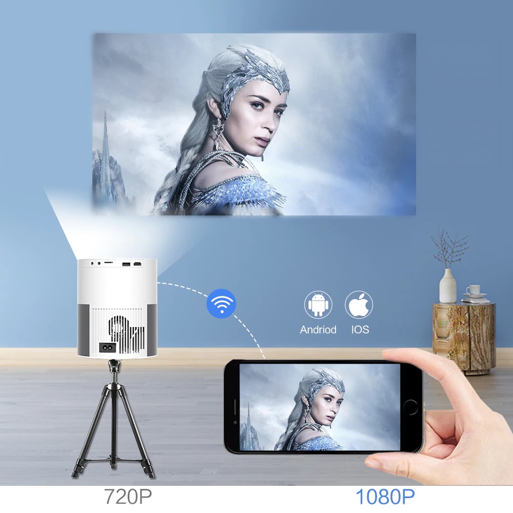AUN ET40S Full HD Projector Android 9.0 4000 Lumens WiFi Bluetooth