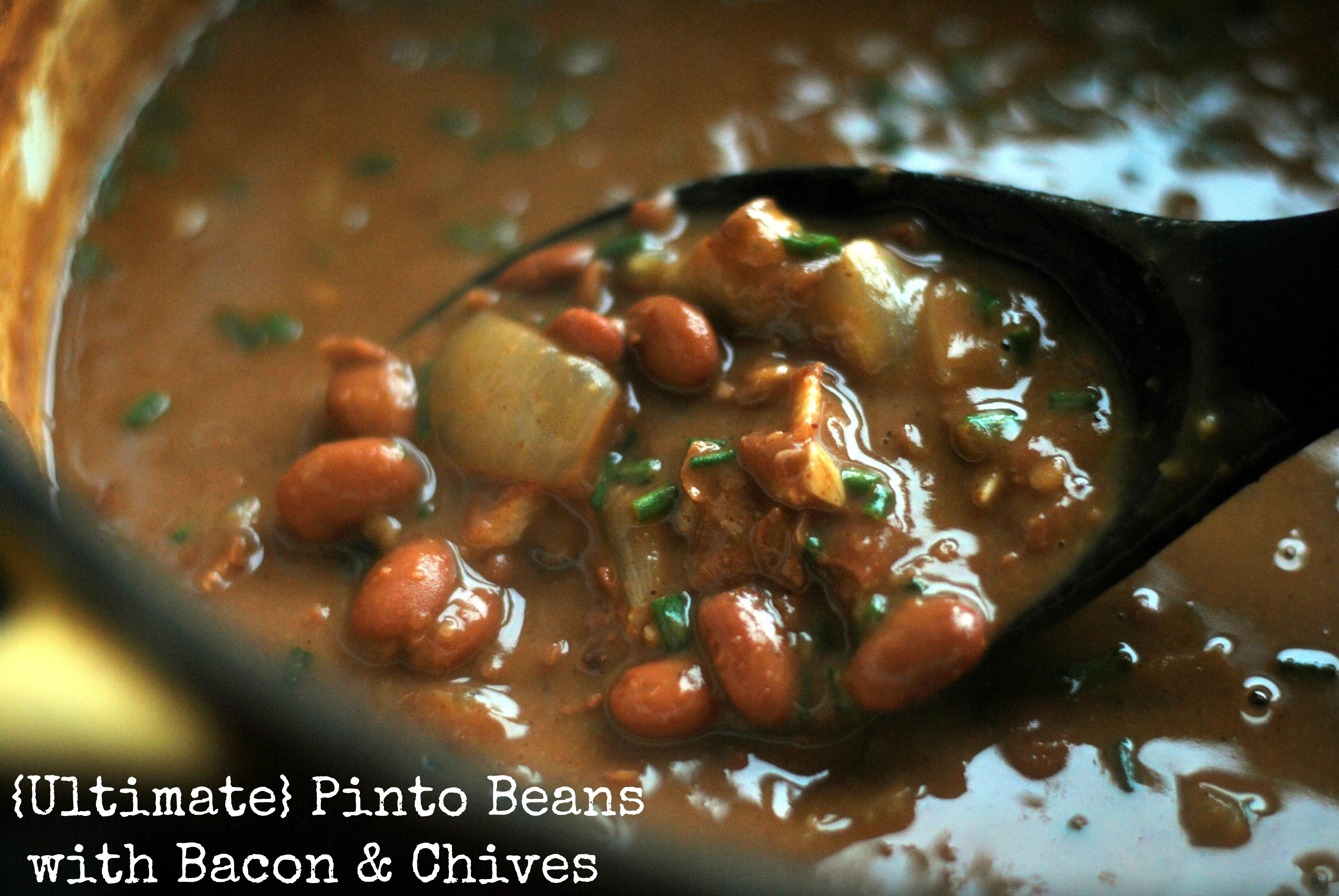 {Ultimate} Pinto Beans with Bacon & Chives Aunt Bee's Recipes