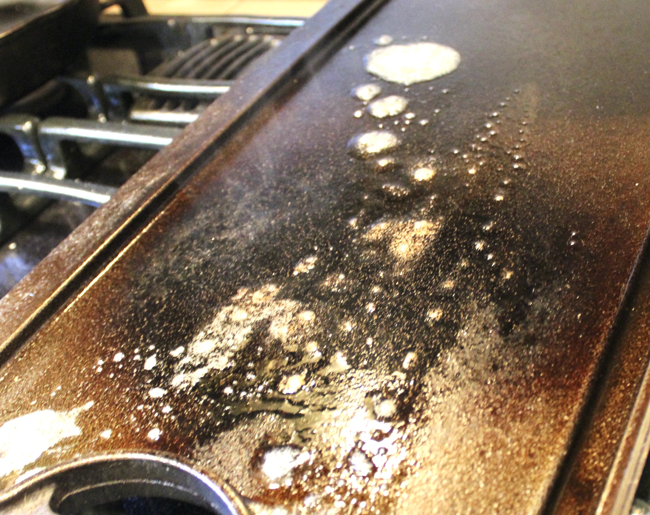 buttered griddle