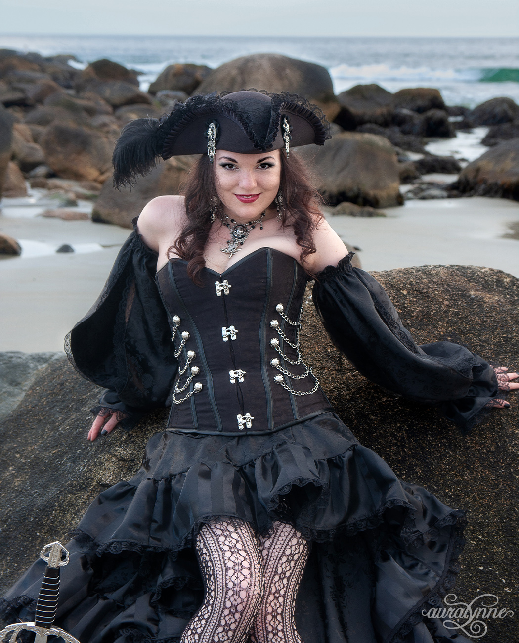 Black and Silver Steampunk Pirate Costume auralynne