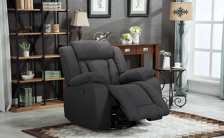 Homez, Recliner Chair With Rocking And Swivel Function, Black colour
