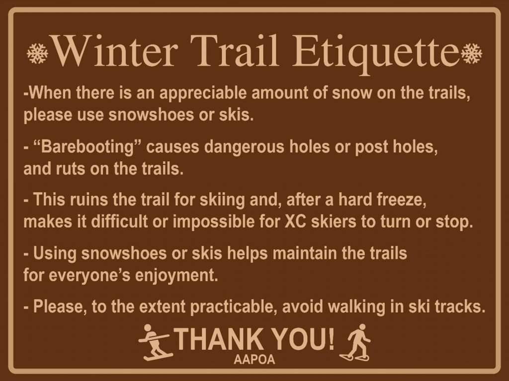 NEW TRAILHEAD SIGNS AuSable Acres Property Owners Association