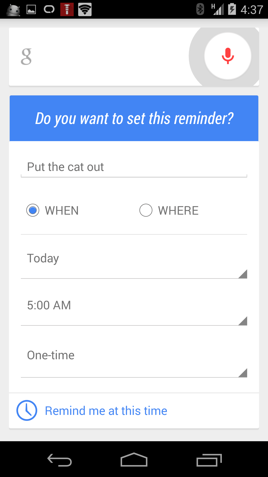 You can now set Google Now reminders without touching your phone Ausdroid