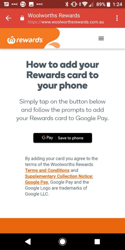 PSA Add your Woolworths Rewards card to your Google Pay digital wallet Ausdroid