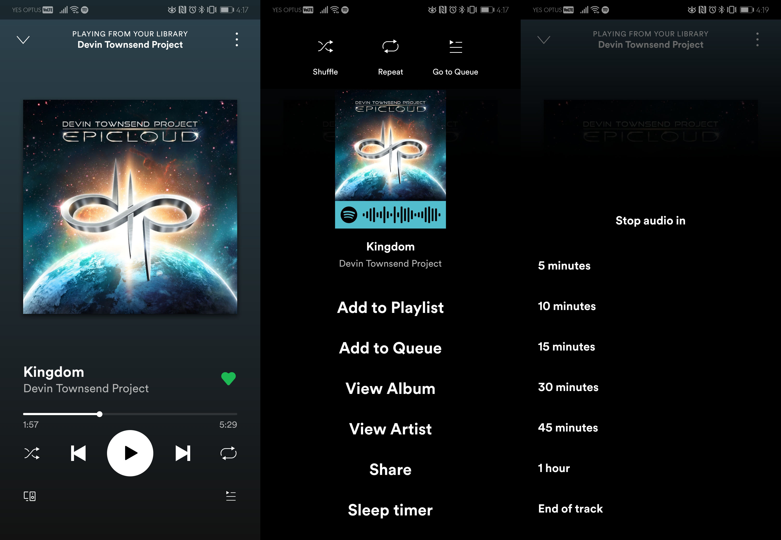 Spotify adds a sleep timer function to its Android app