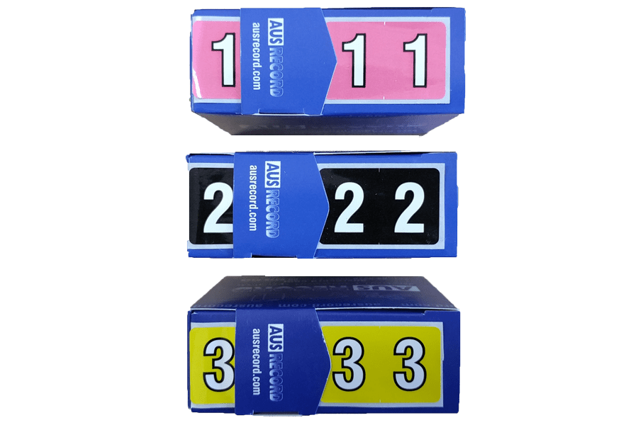 Full size number labels, rolls of 500 (24mm) Ausrecord