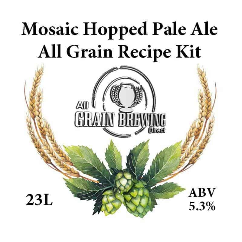 Mosaic Hopped Pale Ale All Grain Recipe Kit 23L FREE FREIGHT