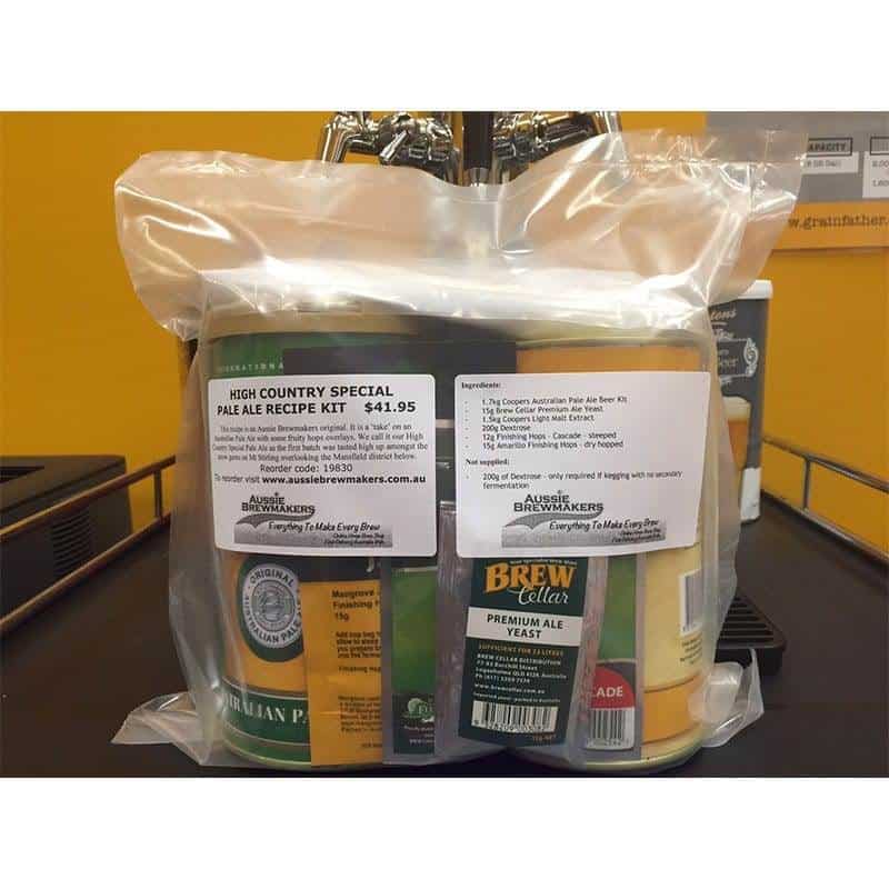 High Country Pale Ale Recipe Kit » Aussie Brewmakers
