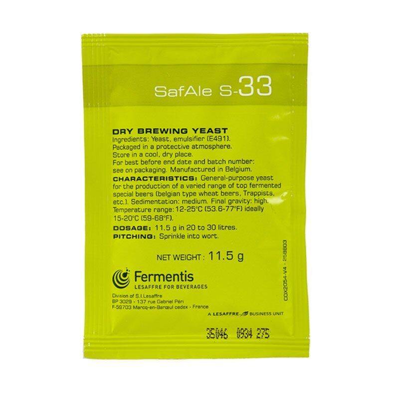 Safale S33 Belgian Ale Yeast » Aussie Brewmakers