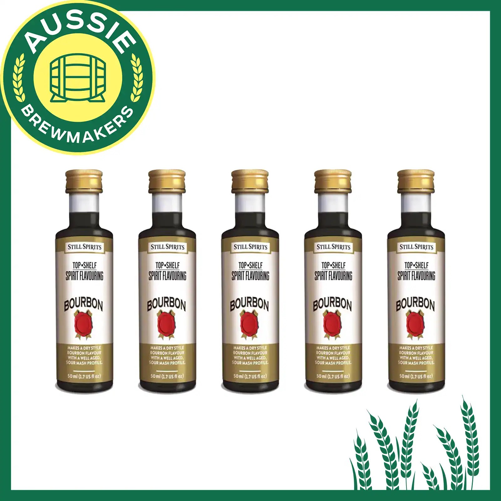 Top Shelf Bourbon Pack Of 5 » Aussie Brewmakers