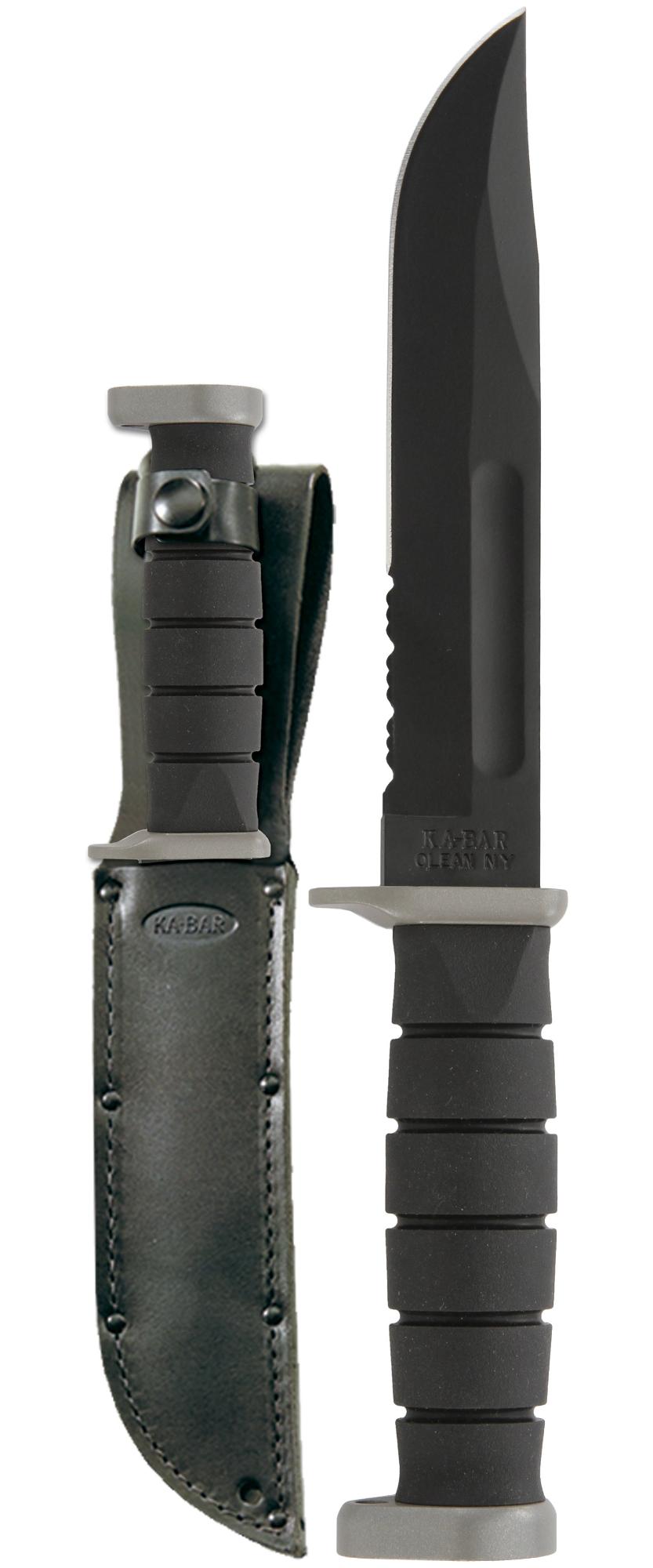KABAR 1283 D2 Extreme Fighting Knife 7" Combo Blade, Kraton G Handle