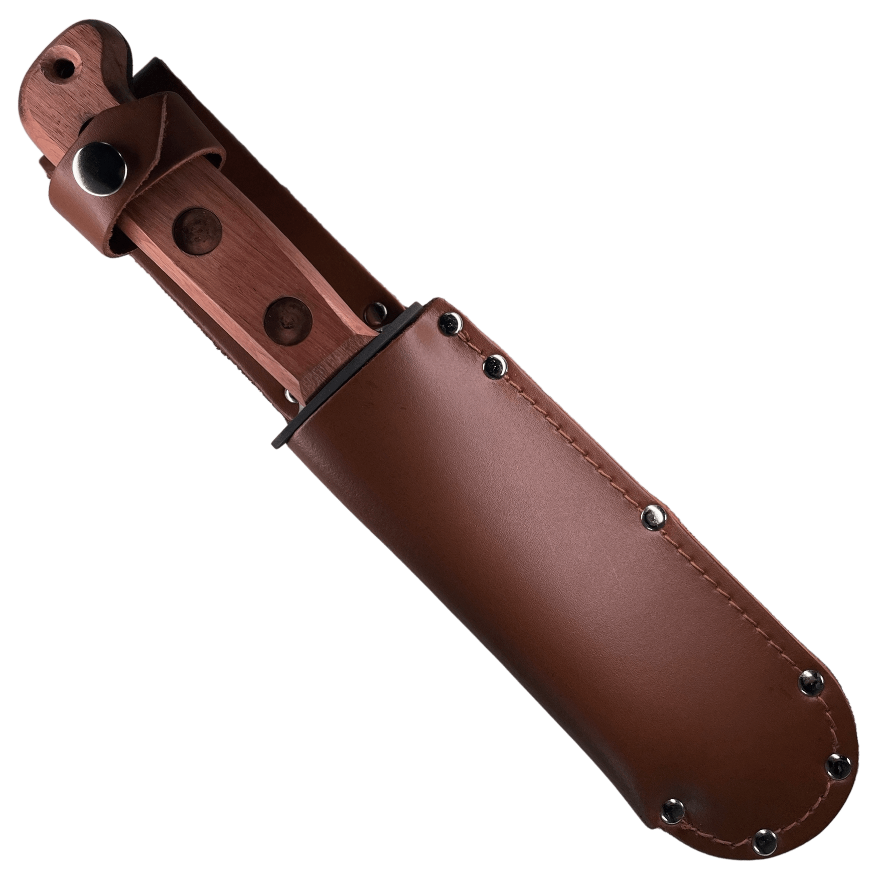 Joseph Rodgers MOD Spec Jungle Survival Knife Wood Handle W/Leather