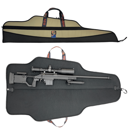 AOS Australian Made Old School Canvas Rifle Bag Heavy Padded Scoped