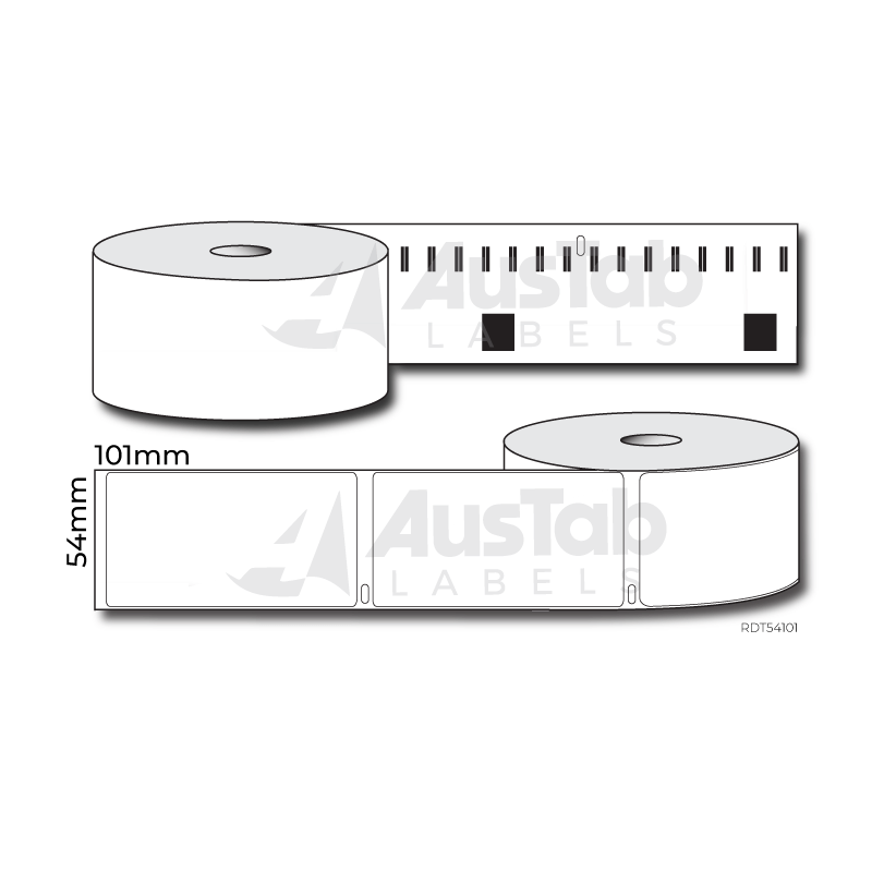 DYMO Compatible 54mm x 101mm (RDT54101) Austab Labels