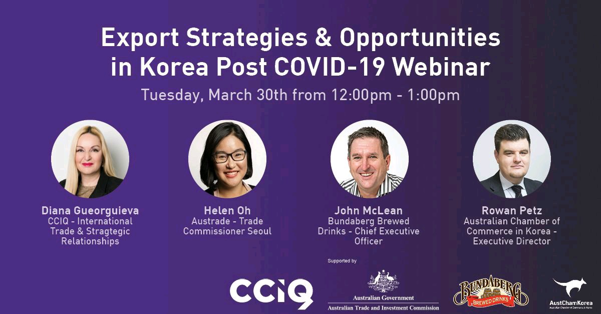 Webinar Export Strategies & Business Opportunities in Korea Post COVID