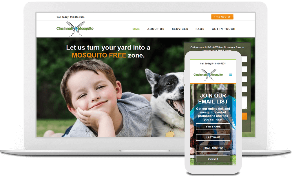 site Design for Pest Control Company in Cincinnati, Ohio Austin Blu