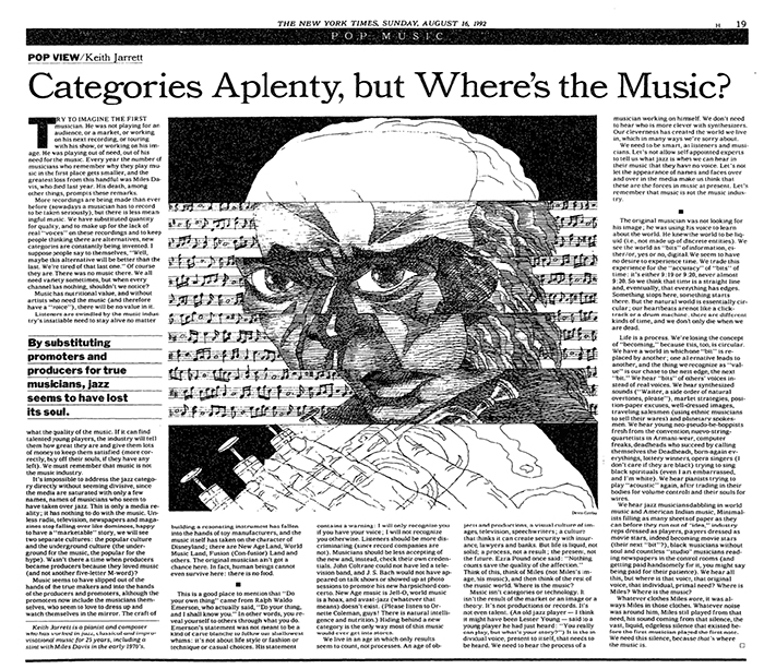 Keith Jarrett on music and time Austin Kleon