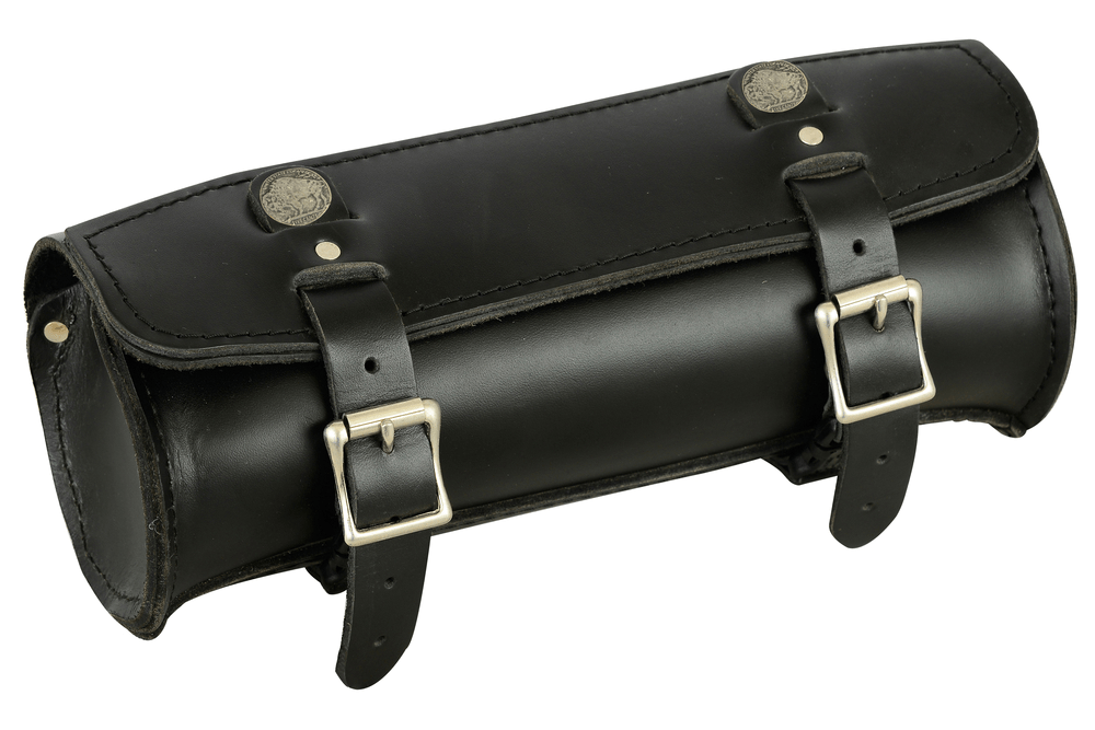 MOTORCYCLE DS4001 PREMIUM LARGE LEATHER ROUND TOOL BAG Austin Leather