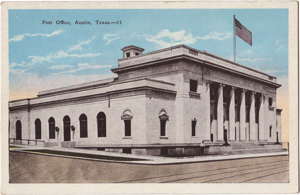 AustinPostcard Post Office, Austin Texas