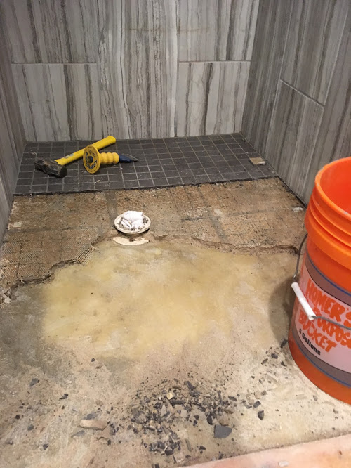 Fixing a Leaking Shower Curb Art Tile & Renovation