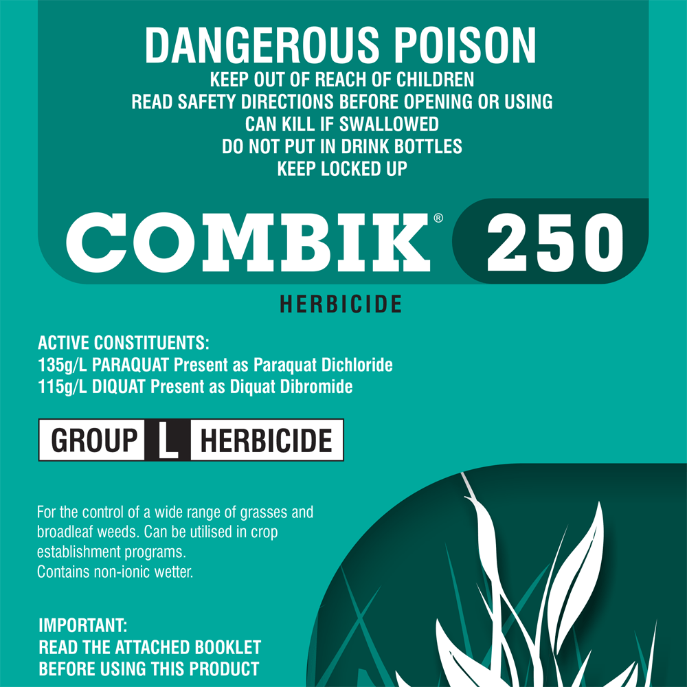Combik 250 (Paraquat 135g/L + Diquat 115g/L) 20L Australand Agriculture