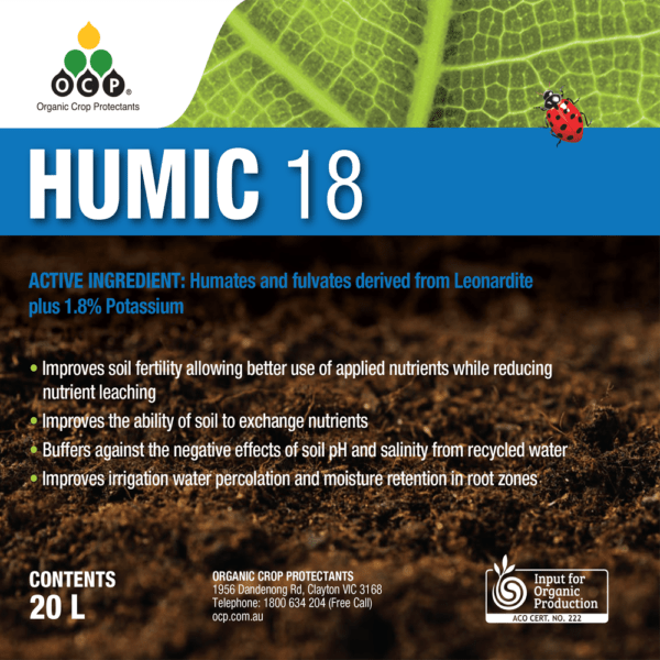 Humic 18 20L Australand Agriculture