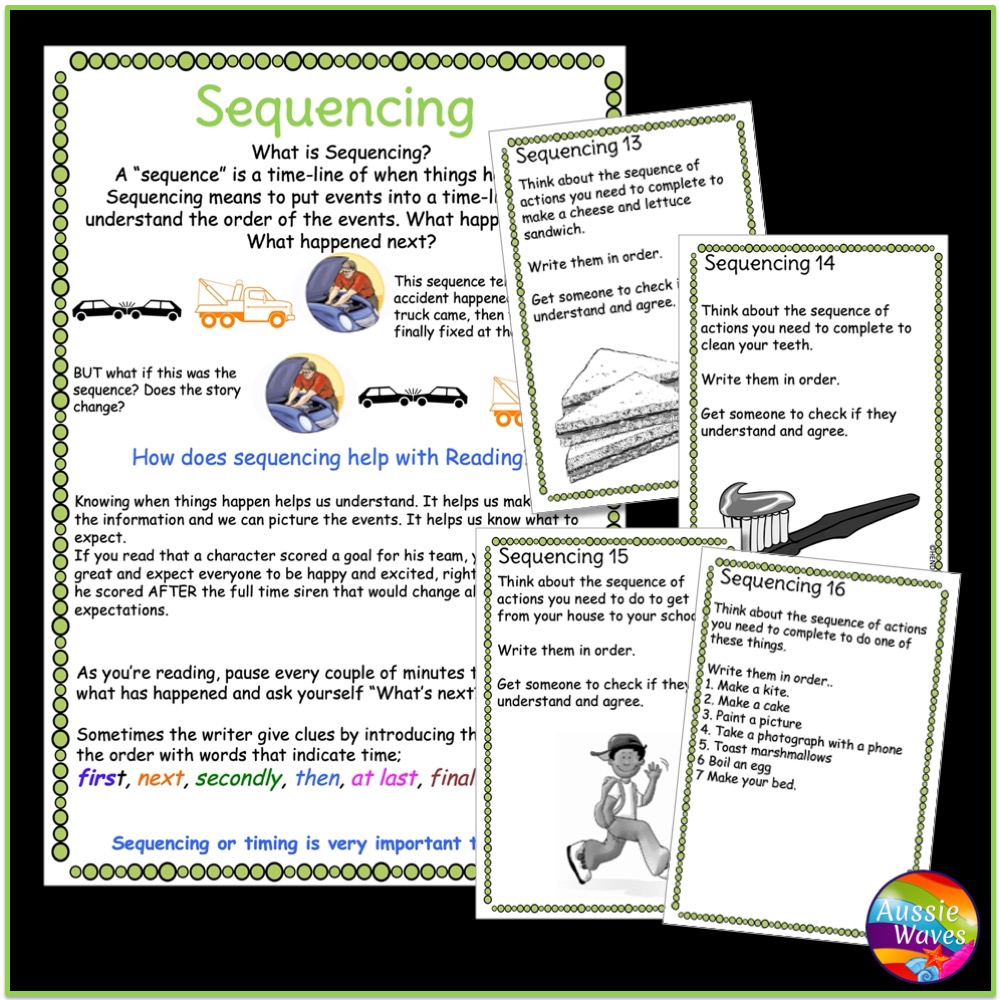 READING STRATEGIES TASKS FOR SEQUENCING Australian Teachers Marketplace