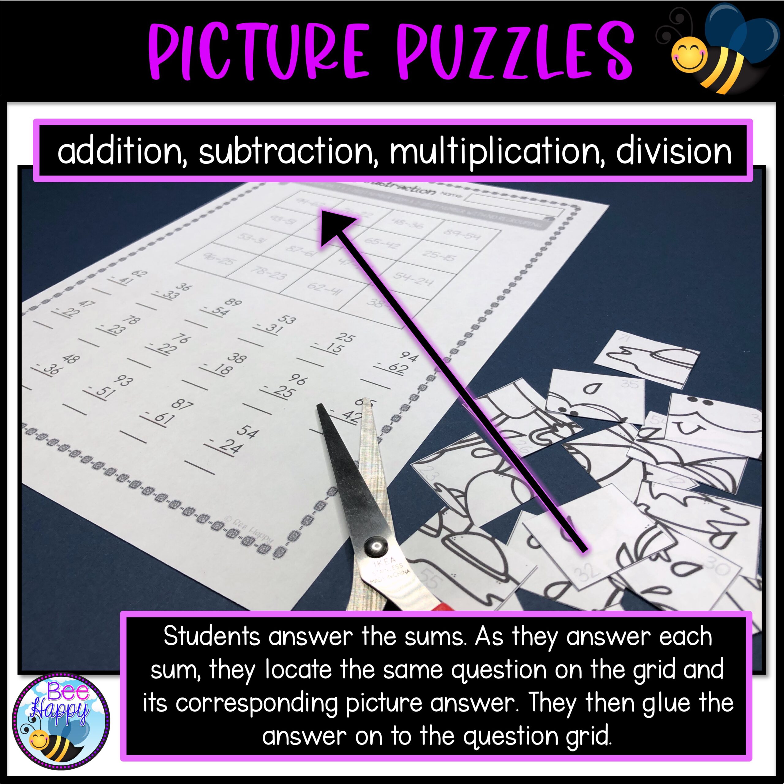 Picture Puzzles Double Digit Addition and Subtraction Australian Teachers Marketplace