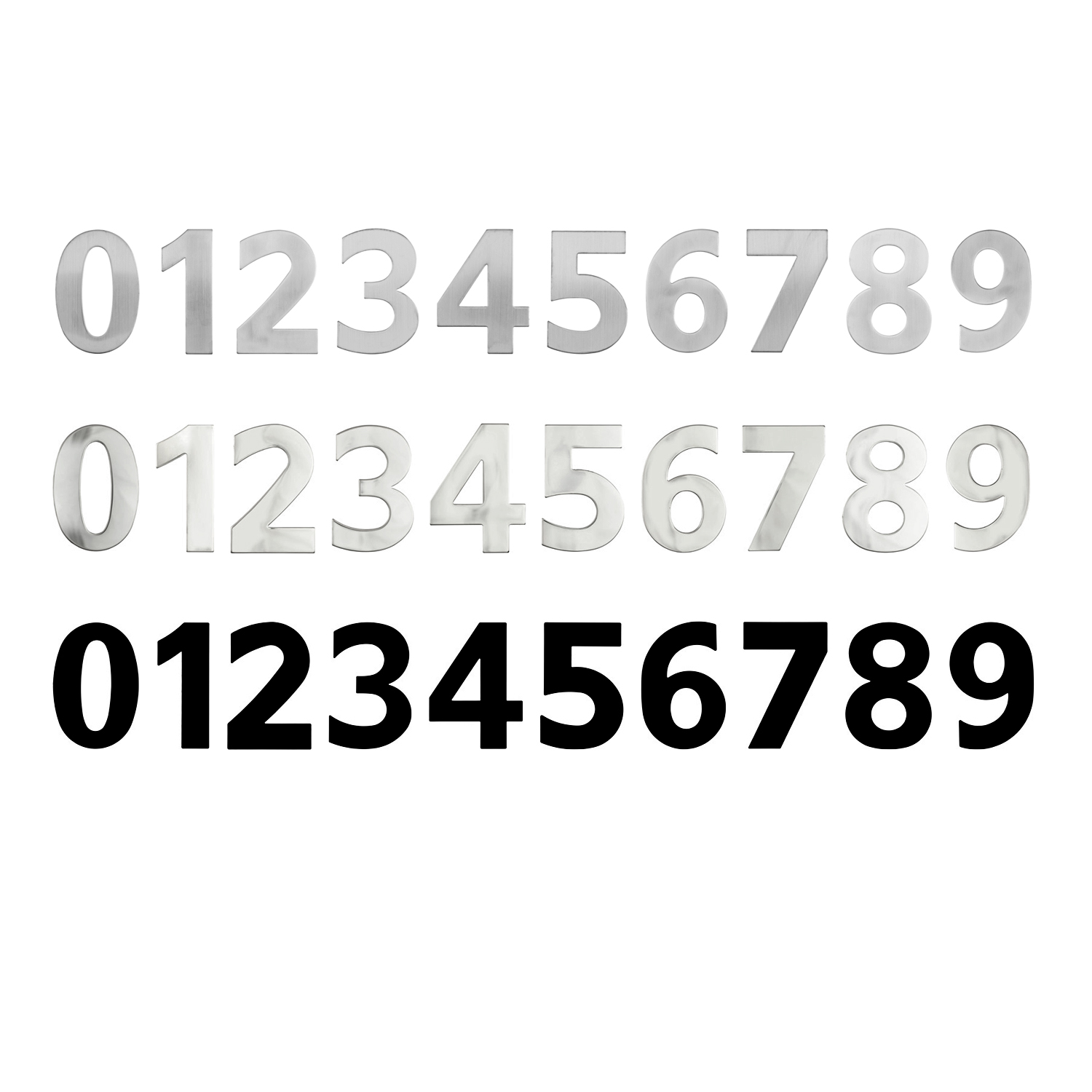 Architectural Concealed Fixing Numbers (Arial font) Austyle
