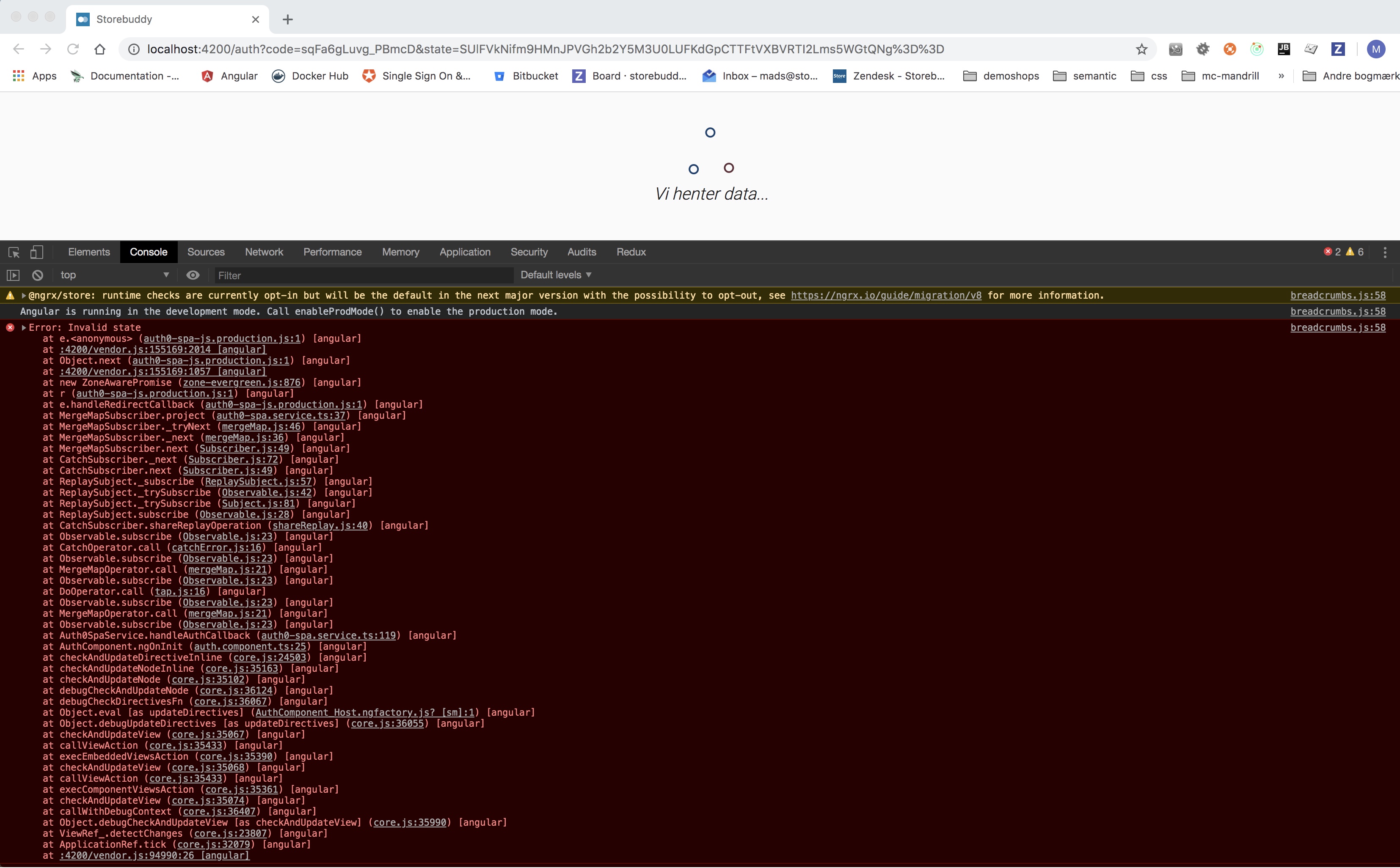 Invalid state on reload Auth0 callback url, using auth0spajs and