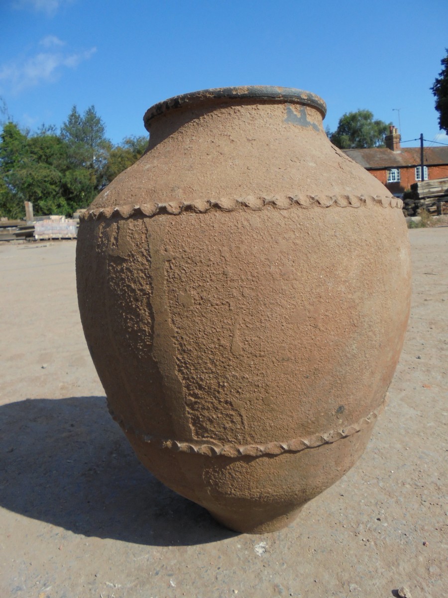 Large reproduction olive oil pot Authentic Reclamation