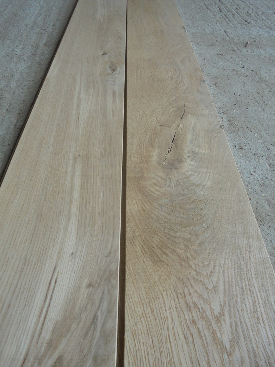 165mm kiln dried solid oak floor boards Authentic Reclamation