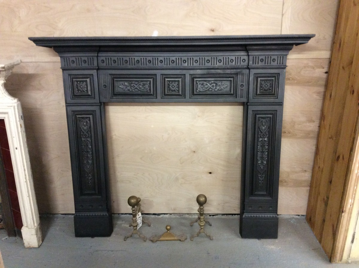 impressive Victorian cast iron fire surround Authentic Reclamation
