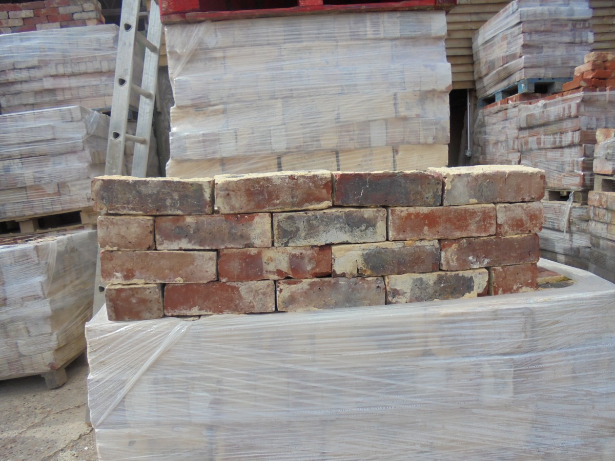 A salvaged multi coloured wire cut brick Authentic Reclamation