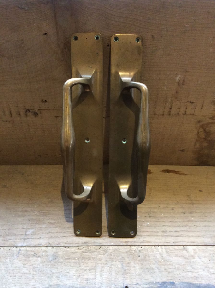 Large Solid Brass Door Pull Handles Authentic Reclamation