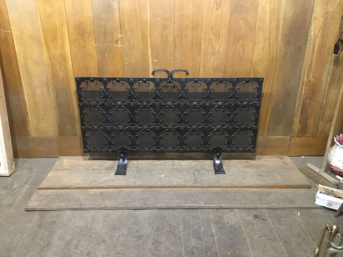 Beautiful Large Cast Iron Fire Guard Authentic Reclamation