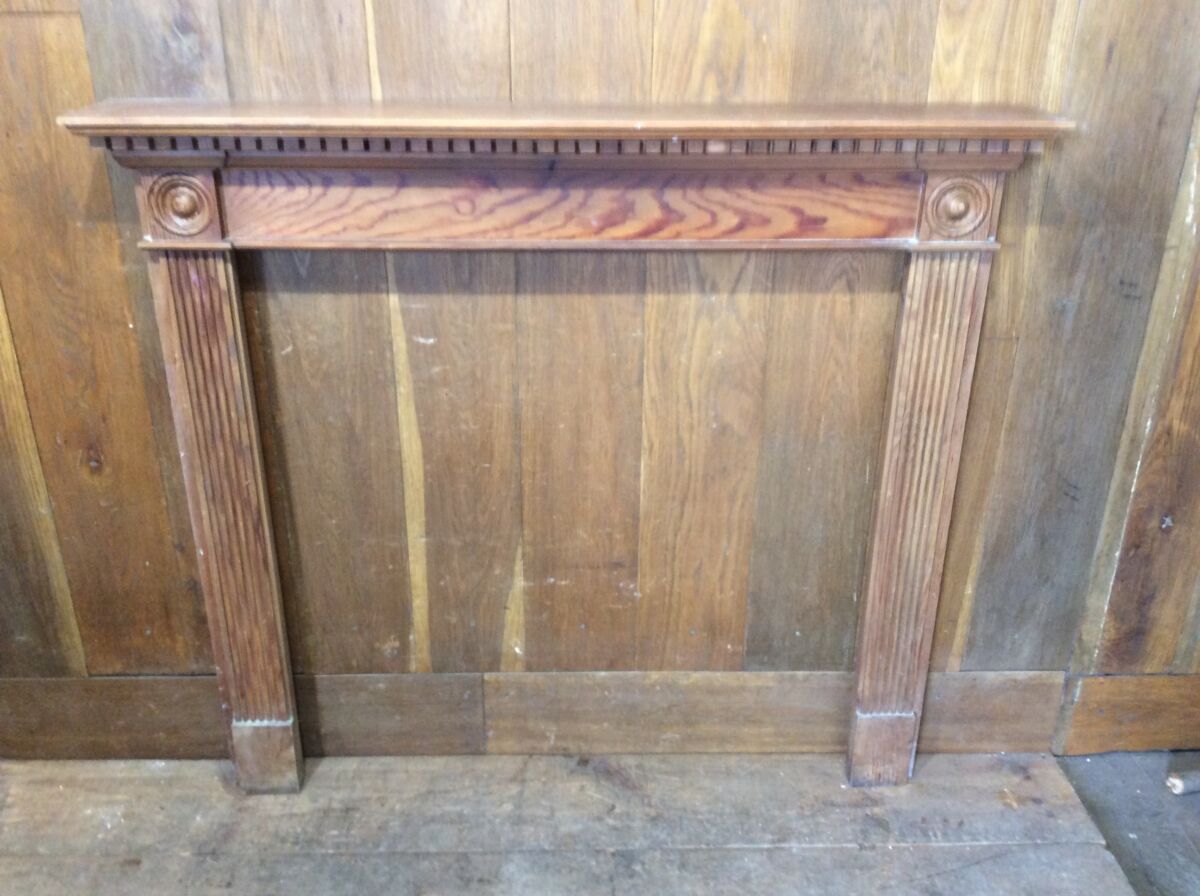 Light Varnished Fire Surround Pine Authentic Reclamation