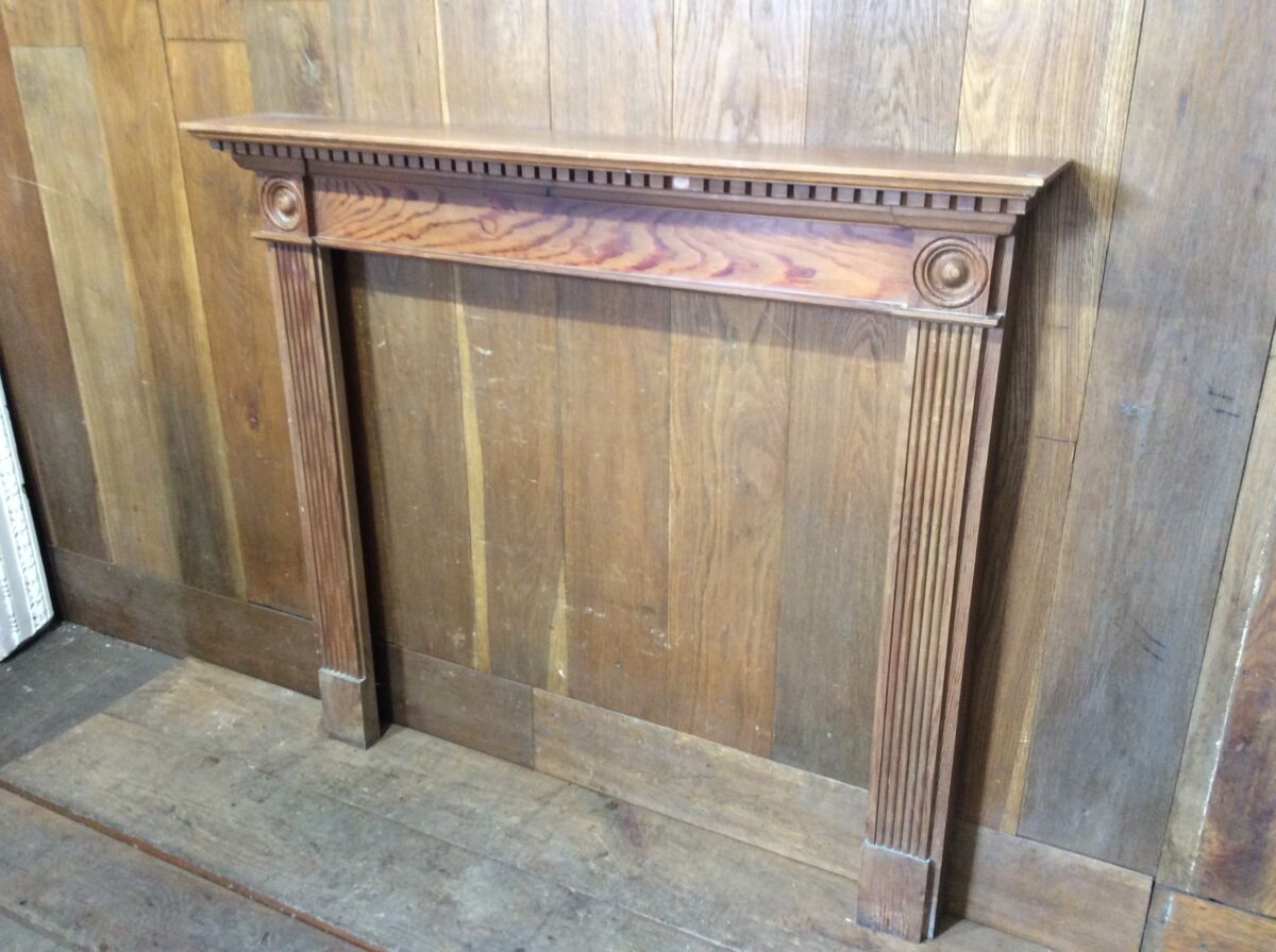 Light Varnished Fire Surround Pine Authentic Reclamation